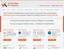 Tablet Screenshot of cambridge-pc-support.com
